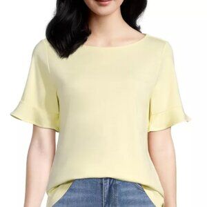 NWT 🌹 Ann Taylor Factory Ruffle Tee Top XS